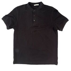 Zara Mens Large White Knit Polo Shirt - Excellent Pre-Loved Condition!